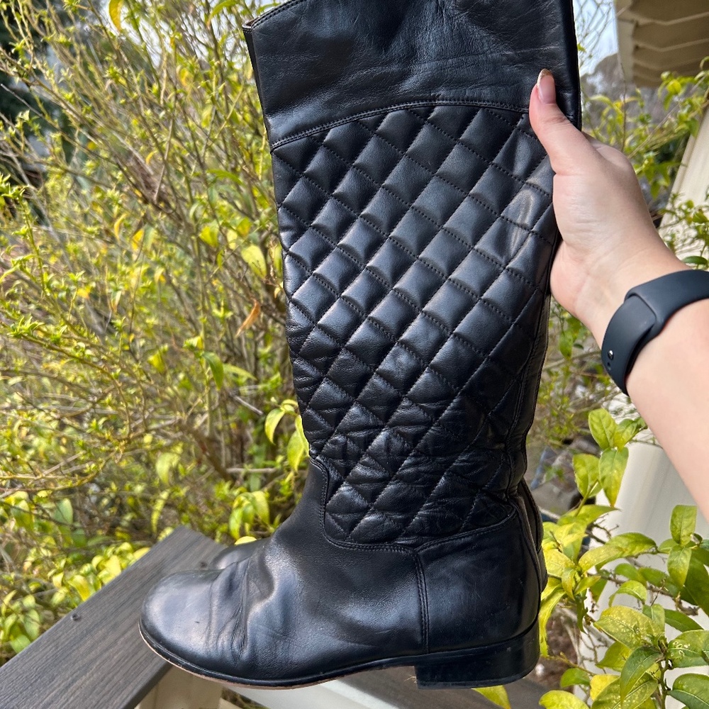 corso como quilted black boots